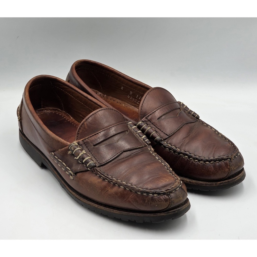 Allen Edmonds Nashua Tassel Loafers 1187 Mens 8 D Brown Leather Made in USA